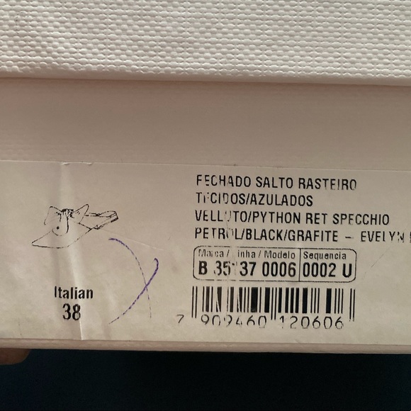 Brand New size 38 Velvet serpent green Evelyn Mules - Picture 5 of 9